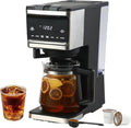 3 in 1 Single Serve Coffee Machine,12-Cup Programmable Coffee Machine,Compatible with Kcup Pods,Ground Coffee,Coffee Pods, Iced Tea, Iced Coffee Function,Black