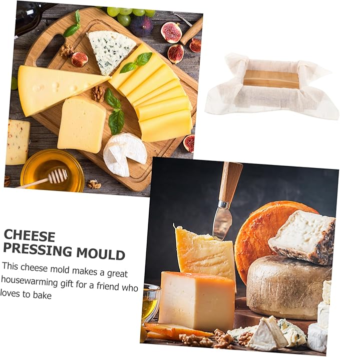 HEALLILY Wooden Tofu Press Mould Home Cheese Pressing Tool for Easy Tofu Making Compact Smooth Interior Design for Convenient Operation for Kitchen Use