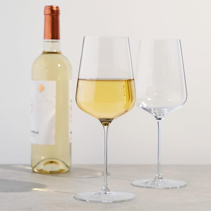 Spiegelau Definition Crystal Universal Wine Glasses for Red and White Wines, Durable Drinking Glasses for Housewarming, Birthday Party, Wedding Gifts, Home Bar, Elegant Glassware, 19 oz, Set of 2