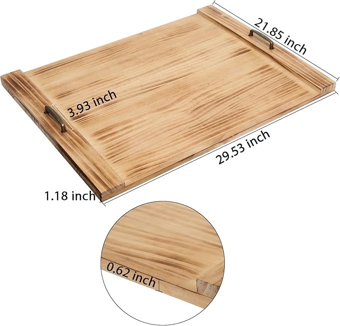 SwallowLiving Wood Noodle Board Stove Cover with Handles, Wooden Stovetop Cover Board for Gas Stove and Electric Stove Top,Kitchen Sink Cover for Counter Space, Cutting Board, Natural