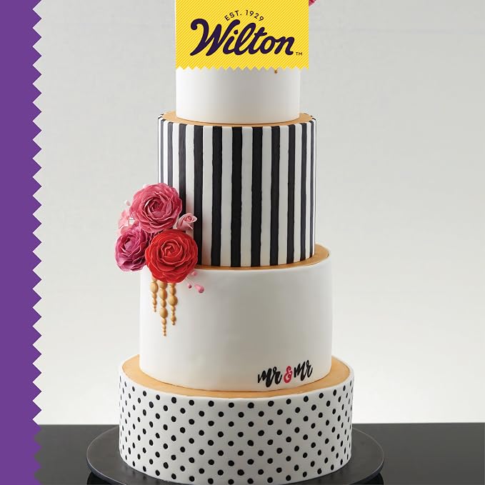 Wilton Aluminum Bakeware Round Tiered Cake Pan Set - Made from Natural Anodized Aluminum - Durable Cake Pans with Even Heat Distribution - Reduces Over-Baking - 6, 8, 10 & 12 Inch (Pack of 4)
