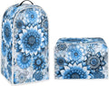 Boho Mandala Floral Coffee Maker Appliance Covers Washable Dust Cover Toaster and Blender Cover Set Anti Fingerprint Protection
