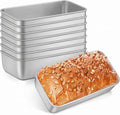 Leonyo Non-Toxic 9x5IN Stainless Steel Loaf Pan for Baking Bread, 8 Pack | Metal Sandwich Bread Loaf Pans, Bread Pan Tins for Homemade Meatloaf Cakes Brownies Lasagnas, Dishwasher Oven Safe