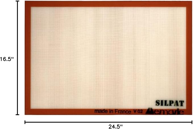 Silpat Non-Stick Silicone Commercial Size Baking Mat, 16.5-Inch by 24.5-Inch