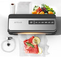 Vacuum Sealer Machine 80KPa Powerful Compact Food Vacuum Sealer with Bags Storage Includes 10 Bags 1 Bag Roll Dry Moist Modes for Food Preservation Kitchen Storage