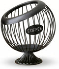 AIYICIII Tall Coffee Pod Holder with Base - Large Capacity Keurig K-Cup & Nespresso Vertuo Organizer, Metal Coffee Pod Storage, Coffee Bar Accessories and Decor (Tall - Black)