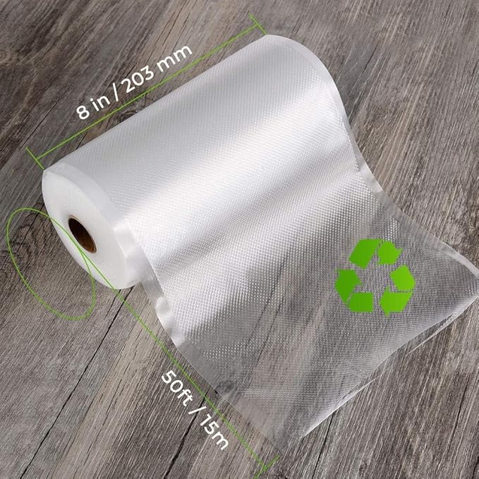 Vacuum Sealer Bags For Food 6 Pack (3 Rolls 11"x20' + 3 Rolls 8"x20') | Commercial Grade, BPA Free, Freezer Bags, Sous Vide Cooking, Puncture Prevention, Kitchen Essentials