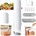 Handheld Vacuum Sealer for Food, Electric Food Vacuum Sealer Machine with Water Tank, 15 Vacuum Bag & 20 Mason Jar Lids, 60Kpa Suction for Food Preservation, Seal Food 8X Fresh Longer, Seal Meal Saver