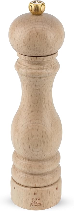 Peugeot - Paris u'Select Manual Salt Mill - Adjustable Grinder - Beechwood, Natural 8.67in.