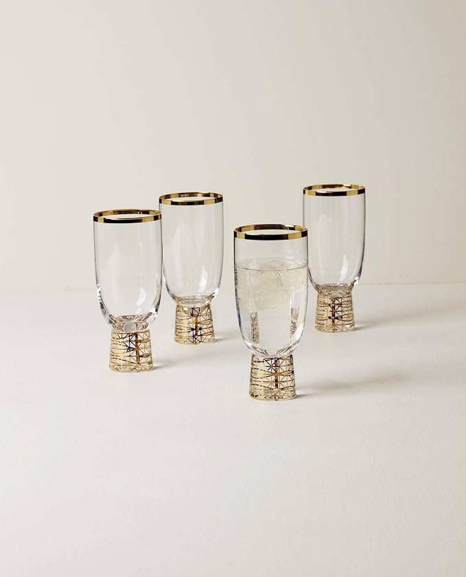 Lenox 897409 Tuscany Classics Gold Frost All-Purpose Glasses, Set of 4