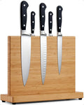 LARHN Magnetic Knife Block - Powerful Double-Sided Wooden Magnetic Knife Holder for up to 9″ Knives - Supplied as Empty Knife Block Without Knives