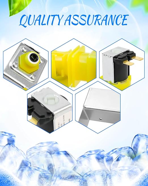 000009121 Ice Machine Water Valve Replacement Kit Compatible with Manitowoc Ice Machines, IH9121 Water Inlet Valve for Ice Machine Maker, 000008486 Water Fill Intake Valve with Sealing Tape