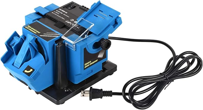 Drill Bit Sharpener, Multi Tool Blade Sharpener 15. 2x14. 3x15. 5cm Electric Knife Sharpener Drill Bit Sharpener with Grinding Wheel Household Sharpener for Kitchen and Workshop