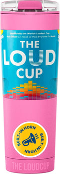 The LoudCup Blow Horn Tumbler, Cheer & Sip 2-in-1 Reusable Water Bottle with Built-In Horn for Sports Games, Tailgates, Parties & Events, BPA-Free, 23 oz, Panther Pink