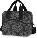 Goth Bat Insulated Lunch Bag Reusable Lunch Tote Bag Cooler Bag for Women Men Adult Lunch Box with Adjustable Shoulder Strap Leakproof Lunch Bag for Work Picnic Camping