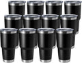 HASLE OUTFITTERS 30oz Stainless Steel Tumbler, Double Wall Vacuum Insulated Travel Mug Tumbler, Durable Insulated Coffee Mug, Gift Box Set (Black, 12)