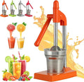 Cast Iron Juicer Hand Press, Manual Juicer Hand Press, Heavy Duty Countertop Lime Citrus Crush Machine for Fresh Lemonade Orange Juice, Easy to Clean, Home and Kitchen