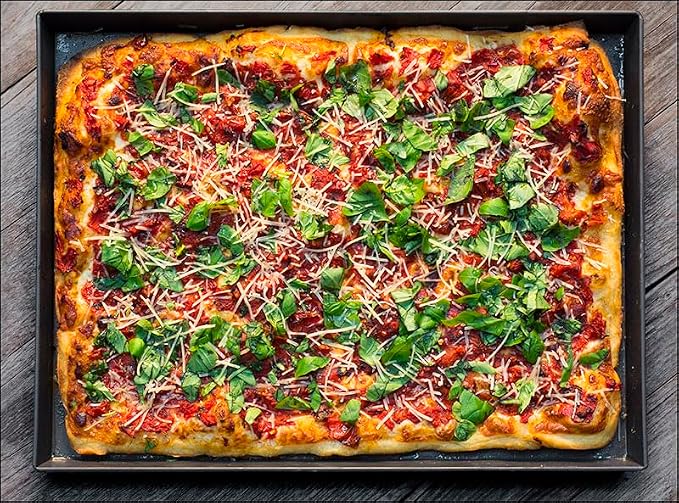 Lloyd Pans Kitchenware Grandma Style Pizza Pan 16 Inch by 12 Inch by 1 Inch - PSTK