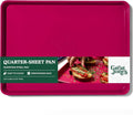 Great Jones Little Sheet (Raspberry) | Jelly Roll Pan, Quarter Sheet Pan | Aluminized Steel,13.5" x 9.5" | For Baking, Roasting, & Broiling | Premium Bakeware with Even Heat Distribution