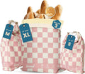3-Pack Reusable Beeswax Bread Bags (XL, M, S) - Organic Cotton Beeswax Bread Storage Bag for Homemade Bread & Sourdough Freezer-Safe, Breathable & Freshness Support - Eco-Friendly Bread Bag