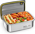 Stainless Steel Inner Container with Lid for Cordless Electric Lunch Box, 1.5L 6.3 Cups Meal Container for Portable Heated Lunch Box, Dishwasher Safe