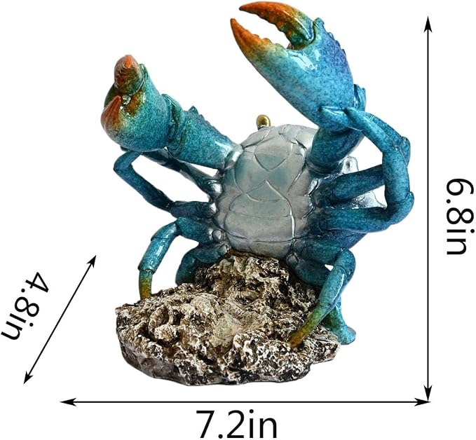 Modern Crab Wine Bottle Holder Countertop Coastal Beach Themed Home Decor Nautical Rack for Kitchen Living Room Bedroom Office Decorations - Gift for Ocean Lovers