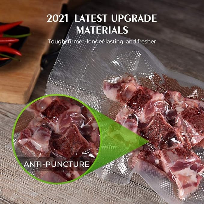 Vacuum Sealer Bags 3 Rolls 11"x20' Freezer Bags | Commercial Grade, BPA Free, Customized Size, Sous Vide Cooking, Puncture Prevention, Kitchen Essentials, Kitchen Gadgets