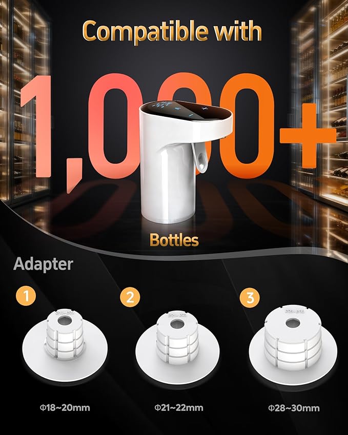 Mothers Day Gift Essential,5-in-1 Electric Wine Decanter & Smart Liquor Dispenser,Automatic Aerator&Pourer with 1-999ml Precision Dosing | Gift for Mom,Women,Dad,Wine&Whiskey Lovers,Birthday(White)
