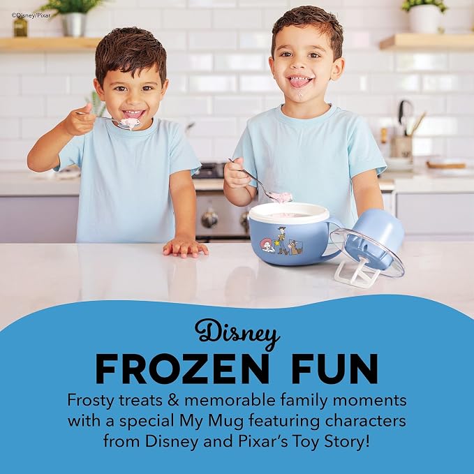 Disney | Dash Toy Story My Mug Ice Cream Maker — Electric Countertop Soft Serve Ice Cream Machine, Single Serve Half-Pint Toy Story Mug with Ingredient Chute & Recipe Guide