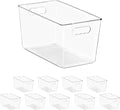 Sorbus Clear Storage Bins, 10 Pack X-Large Organization Bins with Handles – Clear Storage Containers for Storage, Pantry, Fridge, Cabinet, Closet & Kitchen Organization – BPA-Free Plastic