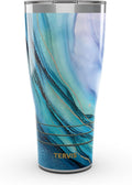Tervis Traveler® Stainless Steel 30oz Traveler™ with Slider Lid | Inkreel - Teal Wave | Double-Wall Vacuum Insulated Travel Cup, Keeps Drinks Hot or Cold