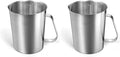 Measuring Cup, [Upgraded, 3 Measurement Scales, Including Cup Scale, ML Scale, Ounce Scale], Newness Stainless Steel Measuring Cup with Marking with Handle, 64 Ounces (2.0 Liter, 8 Cup) (Pack of 2)