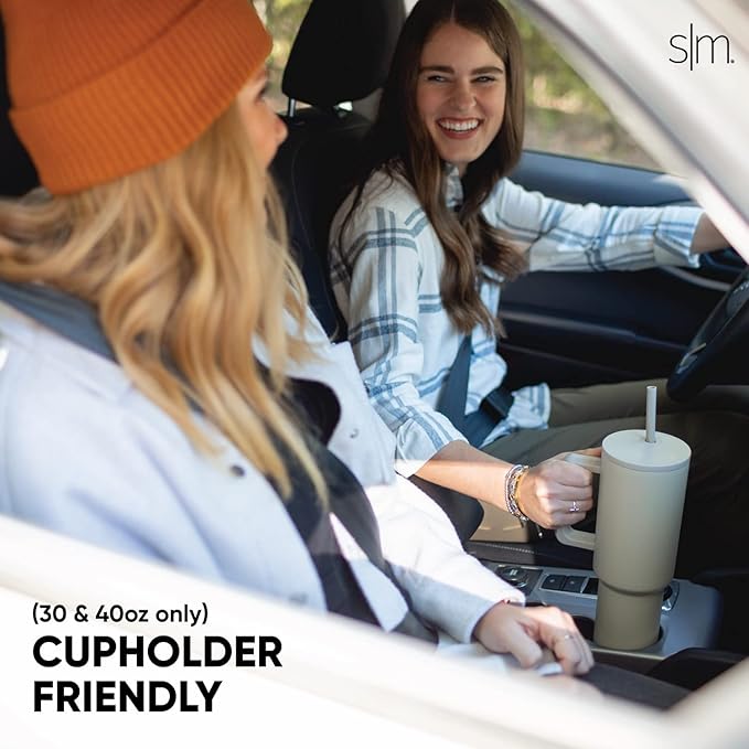 Simple Modern 50 oz Mug Tumbler with Handle and Straw Lid| Trek Collection & Tumbler with Handle and Straw Lid | Insulated Reusable Stainless Steel Water Bottle Travel Mug Iced Coffee Cup | 40oz