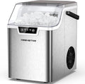 KEENSTAR Nugget Countertop Ice Maker with Soft Chewable Ice 40Lbs/24H, Pebble Sonic Ice Machine with Basket and Scoop, Ready in 5 Mins, Auto Self-Cleaning