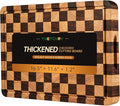 THETCHRY Cutting Boards for Kitchen, Checkered Cutting Board Thickened, Walnut & Rubber Wood Chopping Board with Juice Groove & Handle, Double-sided Butcher Block with Gift Box, 16.5" x 11.6" x 1.2"