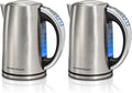 Hamilton Beach 1.7 Liter Temperature Control Electric Kettle,Water Boiler & Heater,Fast Boiling 1500 Watts,BPA Free,Cordless,Auto-Shutoff and Boil-Dry Protection,Stainless Steel (41020R),(Pack of 2)