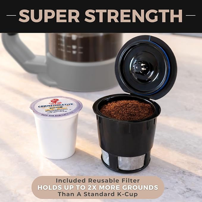 VINCI Micro Café Smallest Single-Serve Glass Coffee Brewer | Compatible with K-Cups, Pods & Ground Coffee | Enclosed & Circle Flow Brewing for Hotter, Richer Flavor | Brews 4oz to 20oz (Gray)