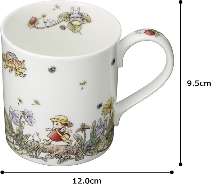 Noritake T97265/4660-3 Noritake My Neighbor Totoro 400cc Snake Strawberry Hen Microwave Safe 1 Piece Bone China Mug