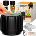 Upgraded Electric Mason Jar Vacuum Sealer Kits for Wide Regular Mouth Jars | -80kPa Vacuum Sealers Auto Canning Sealing Machine with 2500mAh Battery and 10 Lids for Food Storage Reducing Waste - RACAZL