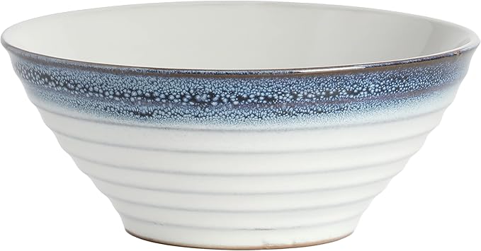 Gibson Elite Spiral Reactive Embossed Dinnerware Set - Blue, Service for Four (16pcs)