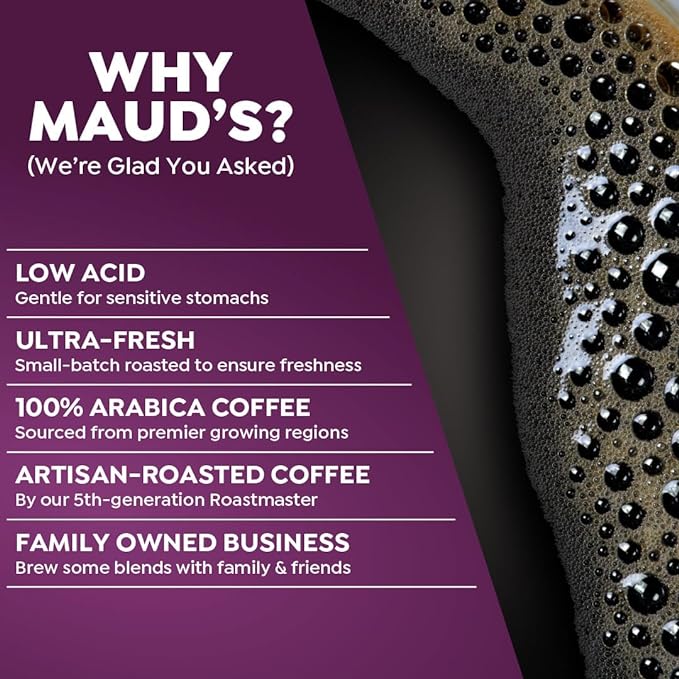 Maud's Flavored Decaf Coffee Pods Variety Pack, 24 ct, 6 Assorted Roasts & Flavors, Decaf Medium Roast Coffee in Single Serve Pods - 100% Arabica Coffee, Compatible with Keurig K Cups Maker