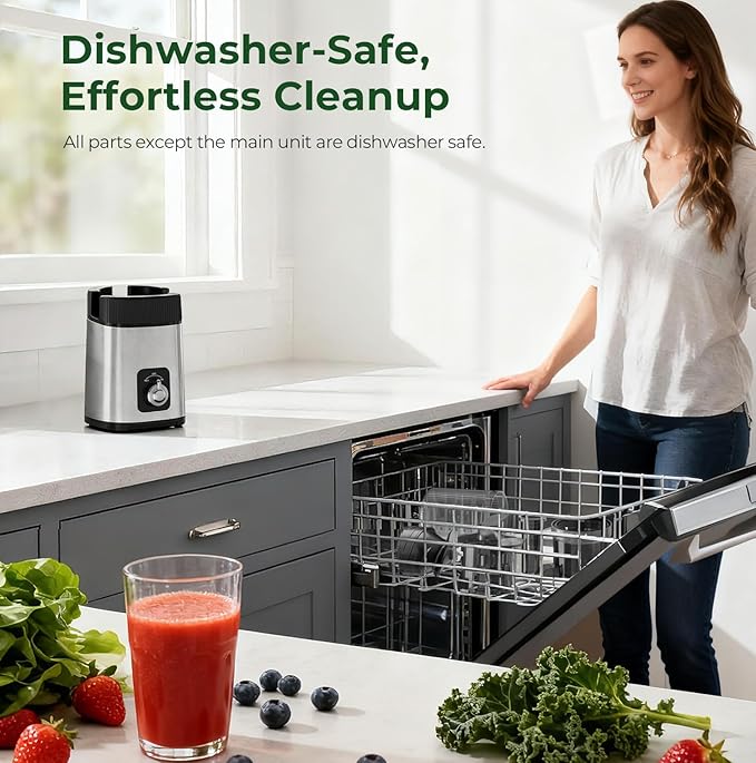 Cold Press Slow Juicer Machine, Compact Slow Masticating Juicer for Vegetables & Fruits, 4.4" Wide Feed Chute, Easy to Clean Stainless Steel Juice Press, Dishwasher Safe, High Juice Yield