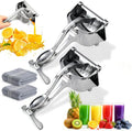 Hand Juicer Squeezer, Aluminum Alloy Fresh Fruit Juice Extractor, Fruit Juice Handheld Press Squeezer with Seed Filter, Heavy Duty Manual Hand Press Juicer for Orange Pomegranates Apple Lemon Lime (2)