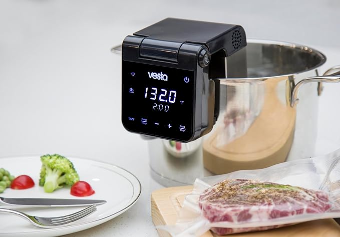Sous Vide Cooker with App Control & 5 Mil Thicken Vacuum Sealer Bags Rolls