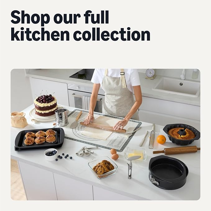 Amazon Basics Glass Baking Dishes with BPA-Free Lids, 6-Piece Bakeware Set, Borosilicate Glass, Oven-Safe up to 752°F, Non-Slip and Stackable, Dishwasher-Safe, Linen Gray