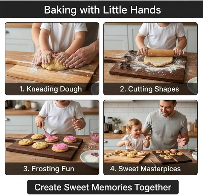 Cutting Boards for Kitchen Counter Decor, Cutting Board Set that Look Like Books, Wooden Book Shaped Chopping Boards Set with Stand, Cheese Bread Meat Vegetable Prep for Book Lovers