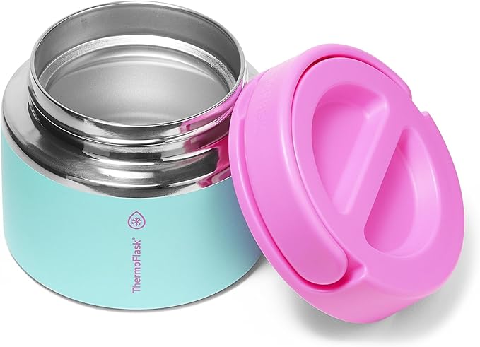 ThermoFlask Insulated Food Jar with Leakproof Lid (12 oz, Tropical Sunset) - Stainless Steel Food Containers for Hot & Cold Meals, Lunch, Soup & Snacks