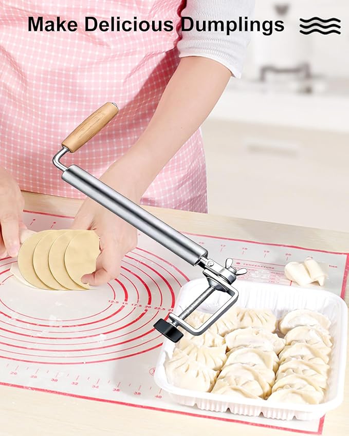 Rolling Pins,Rolling Pin and Silicone Baking Pastry Mat Set,Rolling Pins,Adjustable Stainless Steel Rolling Pin with Baking Dough,Pizza,Pie,Pasta(25MM)