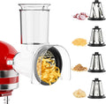 Cheese Grater Attachment for KitchenAid, Large Cheese Grater with 3-inch Feed Chute and Splash-Proof Barrier, Cheese Shredder, For Kitchen Aid Accessories and Attachments, Dishwasher Safe By Cofun