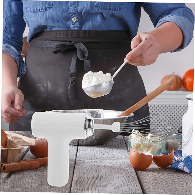 1Pc Electric Egg Mixer High Power Handheld Frother for Milk Baking Sleek Design Control Stainless Steel Essential Kitchen Gadget